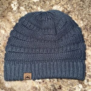 Gray Knit Beanie Hat